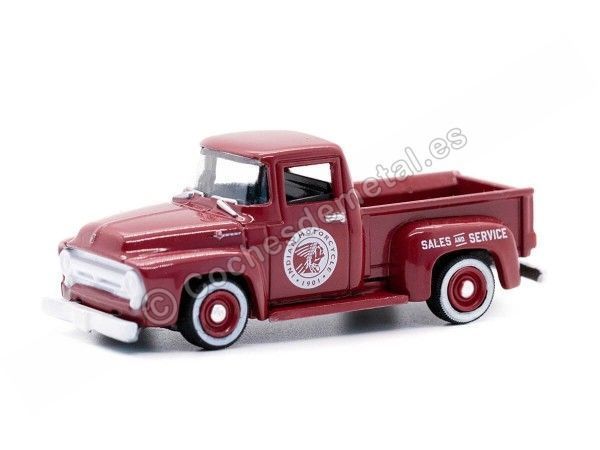 Cochesdemetal.es 1954 Ford F-100 Servicio Indian "Blue Collar Collection Series 10" 1:64 Greenlight 35220a