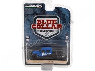 Cochesdemetal.es 2021 Jeep Gladiator con Cubierta Mopar "Blue Collar Collection Series 10" 1:64 Greenlight 35220F 2