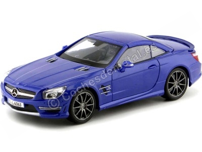 Cochesdemetal.es 2013 Mercedes-Benz SL 63 AMG Hard Top Azul Metalizado 1:18 Maisto Premiere 36199