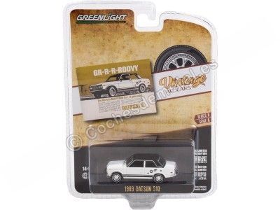 Cochesdemetal.es 1969 Datsun 510 "Vintage Ad Cars Series 6" 1:64 Greenlight 39090A 2