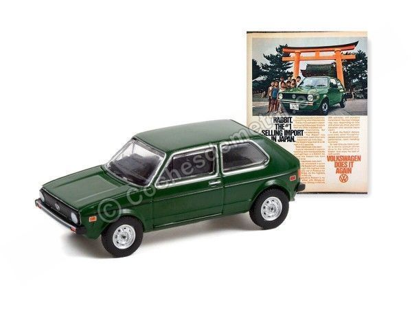 Cochesdemetal.es 1977 Volkswagen Rabbit "Vintage Ad Cars Series 6" 1:64 Greenlight 39090E