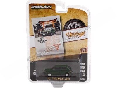 Cochesdemetal.es 1977 Volkswagen Rabbit "Vintage Ad Cars Series 6" 1:64 Greenlight 39090E 2