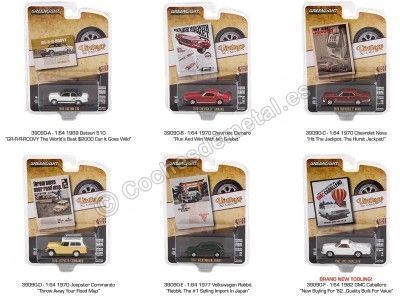 Cochesdemetal.es Lote de 6 Modelos "Vintage Ad Cars Series 6" 1:64 Greenlight 39090 2
