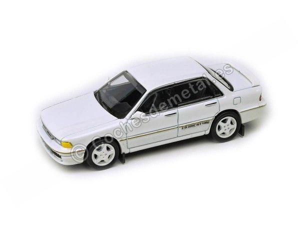 Cochesdemetal.es 1989 Mitsubishi Galatt VR-4 Sophia White 1:64 Modèles de paragon