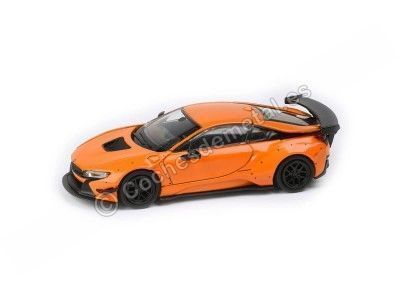 Cochesdemetal.es 2018 Liberty Walk BMW i8 Orange 1:64 Paragon Models 55144