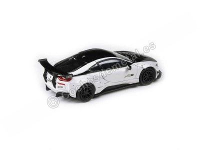 Cochesdemetal.es 2018 Liberty Walk BMW i8 White / Black 1:64 Paragon Models 55151 2