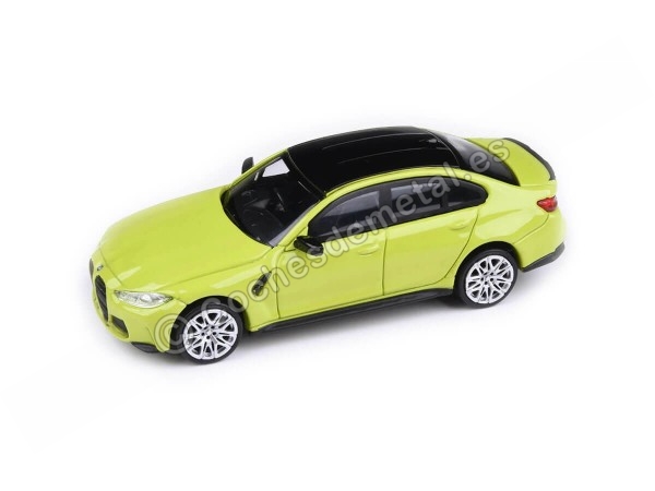 Cochesdemetal.es 2020 BMW M3 G80 SAO PAULO Jaune 1:64 Modèles Paragon 55204