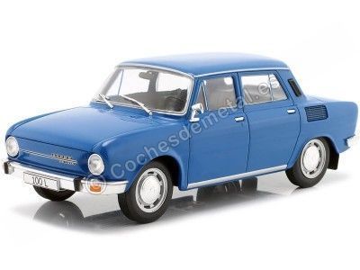 Cochesdemetal.es 1974 Skoda 100L Azul 1:24 WhiteBox 124107