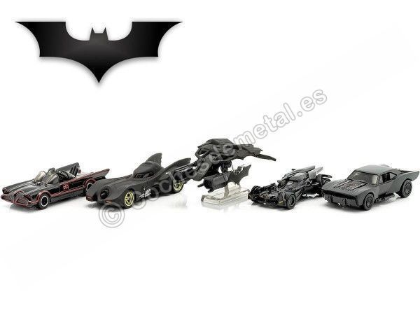 Cochesdemetal.es Set 5 Coches de Batman en Estuche de Lujo 1:64 HotWheels GRM17