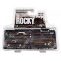 Cochesdememetal.es 1972 Chevrolet C-10 + Traile Rocky + Cadillac Sedan Deville "Hollywood Hitch & Tow Series 10" 1:64 Greenlig