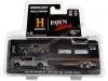 Cochesdemetal.es 2015 Ford F-150 + Trailer Canal Historia + Mustang GT Fastback "Hollywood Hitch & Tow Series 10" 1:64 Greenl...