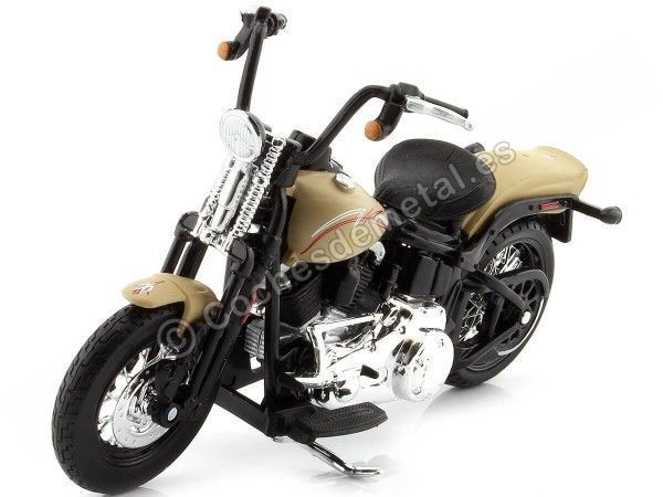 Cochesdemetal.es 2008 Harley-Davidson FLSTB Cross Bones Beige 1:18 Maisto 31360_384