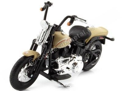 2008 Harley-Davidson FLSTB Cross Bones Beige 1:18 Maisto 31360_384 Cochesdemetal.es