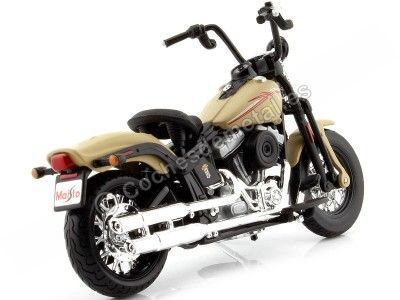 2008 Harley-Davidson FLSTB Cross Bones Beige 1:18 Maisto 31360_384 Cochesdemetal.es 2