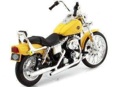2001 Harley-Davidson FXDWG Dyna Wide Glide Amarilla 1:18 Maisto 31360_391 Cochesdemetal.es 2