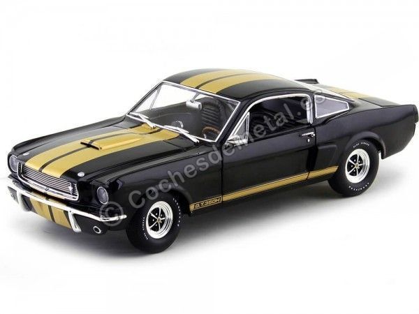 Cochesdemetal.es 1966 Ford Shelby GT350 Negro / Dorado 1:18 ACME GMP A1801817
