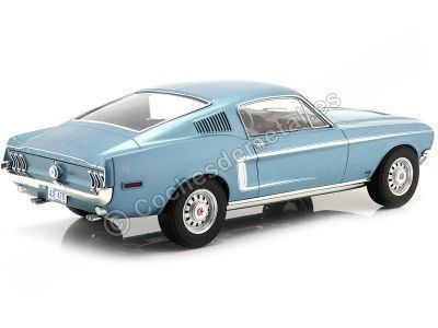 1968 Ford Mustang GT Fastback Azul Claro Metalizado 1:12 Norev 122703 Cochesdemetal.es 2