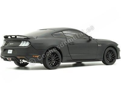 Cochesdemetal.es 2019 Ford Mustang GT 5.0 Coupe Negro Mate 1:18 Diecast Masters 61005 2