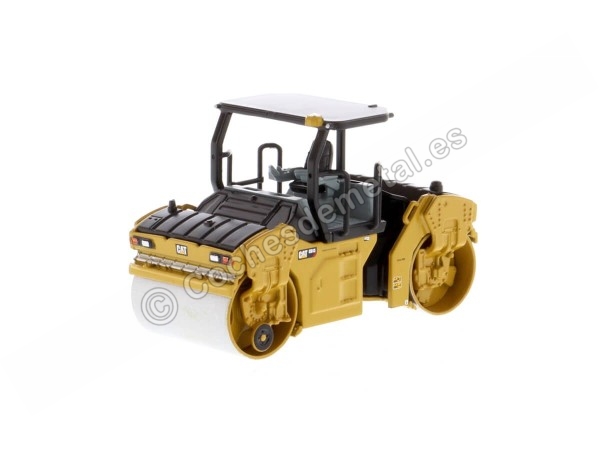 CARSDEMETAL.ES 2018 TANDEM ROLLER COMPACTOR VIBRATINE CAT CB-13 avec cabine ouverte 1:64 Diecast Masters 85630