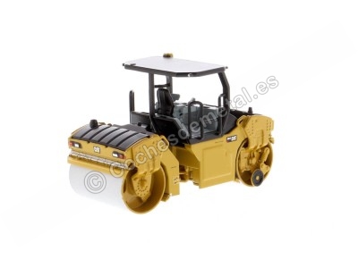 CARSDEMETAL.ES 2018 TANDEM ROLLER COMPACTOR VIBRATINE CAT CB-13 avec cabine ouverte 1:64 Diecast Masters 85630 2