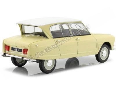 Cochesdemetal.es 1961 Citroen Ami 6 Amarillo/Blanco 1:24 WhiteBox 124104 2