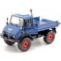 CARSDEMETAL.ES 1966 Mercedes-Benz Unimog 406 4x4 fermé avec des hauts bleus 1:18 Schuco 45004400