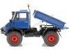 CARSDEMETAL.ES 1966 Mercedes-Benz Unimog 406 4x4 fermé avec des hauts bleus 1:18 Schuco 45004400