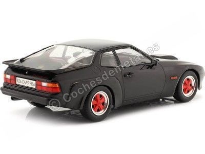 Cochesdemetal.es 1981 Porsche 924 Carrera GT Negro con Llantas Rojas 1:18 MC Group 18304 2