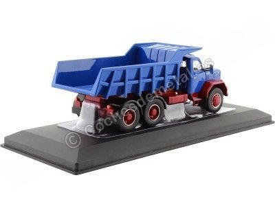 Cochesdemetal.es 1964 Magirus Jupiter 6x6 Dumper con Volquete Azul/Rojo 1:43 IXO Models TRUD004 2