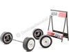 CARSDEMETAL.ES BBS Wheel Exposant avec deux haches et quatre roues 1:18 Modèles IXO Set004W