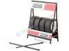 CARSDEMETAL.ES BBS Wheel Exposant avec deux haches et quatre roues 1:18 Modèles IXO Set004W