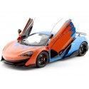 Cochesdemetal.es 2018 McLaren 600lt Coupé Team Tribute Livery Naranja / Azul 1:18 SOLIO S1804503