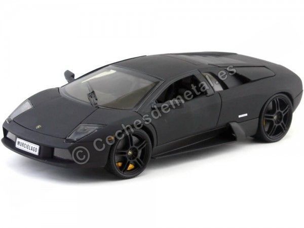 2001 Lamborghini Murcielago V12 6.2L Negro Mate 1:18 Welly 12517 Cochesdemetal 1 - Coches de Metal 