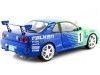 Cochesdemetal.es 1999 Nissan Skyline GT-R (R34) Falken Drift Livery Turquesa / Azul 1:18 SOLODO S1804304