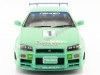 Cochesdemetal.es 1999 Nissan Skyline GT-R (R34) Falken Drift Livery Turquesa / Azul 1:18 SOLODO S1804304