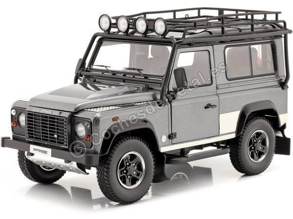 Cochesdemetal.es 2010 Land Rover Defender 90 TDI Dark Grey 1:18 Kyosho 08901TRGY