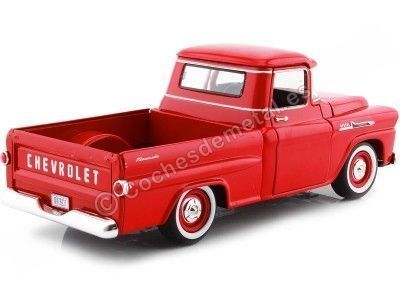 Cochesdemetal.es 1958 Chevrolet Apache Fleetline Pickup Rojo 1:24 MOTOR MAX 79311 2