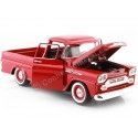 Cochesdemetal.es 1958 Chevrolet Apache Fleetline Pickup Rojo 1:24 MOTOR MAX 79311