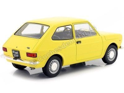 Cochesdemetal.es 1971 Fiat 127 (Seat 127) Amarillo 1:24 WhiteBox 124109 2