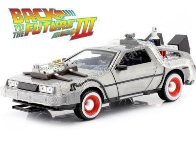 Cochesdemetal.es 1990 DeLorean DMC 12 "Regreso al Futuro III + Luces" 1:24 Jada Toys 32166 2