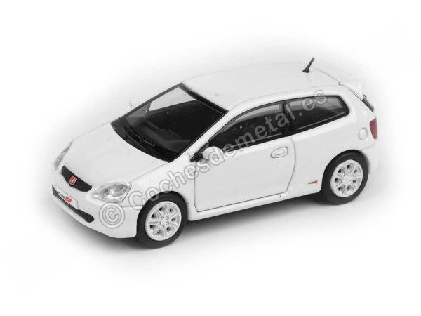 Cochesdemetal.es 2001 Honda Civic Type R EP3 Championship White 1:64 Paragon Models 55341