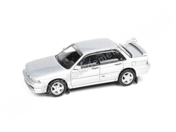 Cochesdemetal.es 1988 Mitsubishi Galant VR-4 Grace Silver 1:64 Paragon Models 55108