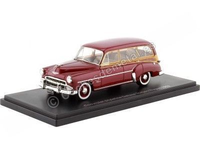 1952 Chevrolet Styleline DeLuxe Station Wagon Granate/Madera 1:43 NEO Scale Models 46436 Cochesdemetal.es