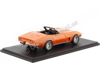 Cochesdememetal.es 1973 Chevrolet Corvette C3 Cabriolet Naranja 1:43 Modèles à l'échelle Neo 46935 2