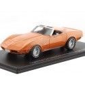 Cochesdememetal.es 1973 Chevrolet Corvette C3 Cabriolet Naranja 1:43 Modèles à l'échelle Neo 46935