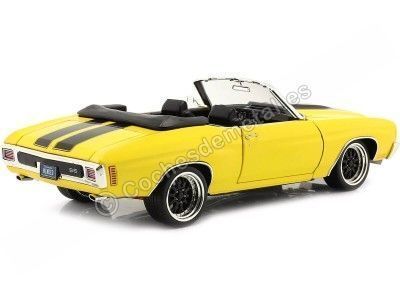 Cochesdemetal.es 1970 Chevrolet Chevelle SS Convertible Restomod Amarillo / Negro 1:18 ACME GMP A1805519 2