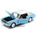 Cochesdemetal.es 1964 Ford Mustang 1/2 Hardtop "007 James Bond Operación Trueno" Azul/Blanco 1:24 Motor Max 79855