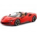 Cochesdemetal.es 2020 Ferrari SF90 Stradale Hybid Spider Rojo 1:18 Bburago 18016