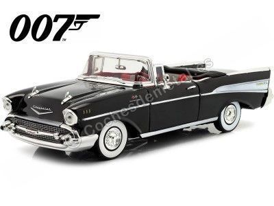 Cochesdemetal.es 1957 Chevrolet Bel Air "007 James Bond Contra el Dr. No" Negro 1:18 Motor Max 79831