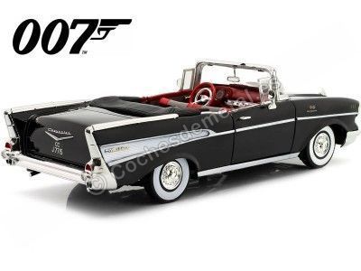 1957 Chevrolet Bel Air "007 James Bond Contra el Dr. No" Negro 1:18 Motor Max 79831 Cochesdemetal.es 2